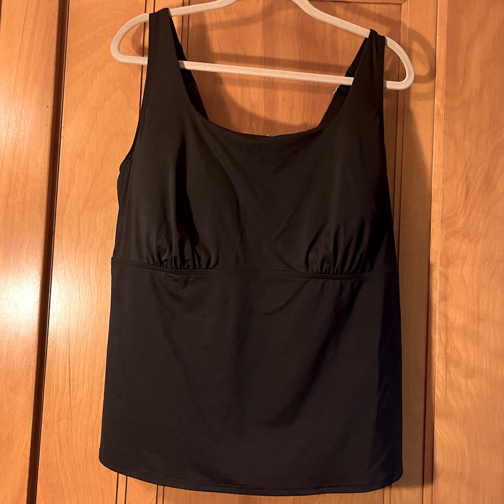 Black Lands' End Tankini Top SZ 18W